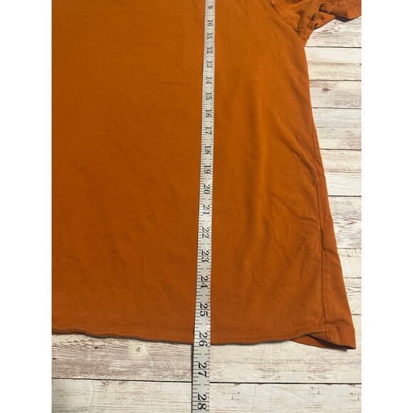Patagonia T-Shirt Size Medium Regular Fit Burnt Orange Short-Sleeve Tee Hiking - Picture 6 of 6